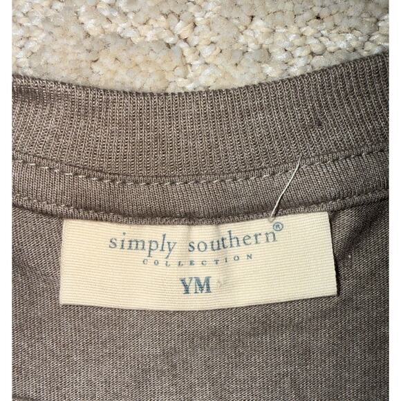 Simply Southern Halloween Ghost Pumpkin Graphic T-Shirt Youth Medium Gray New - Picture 2 of 5